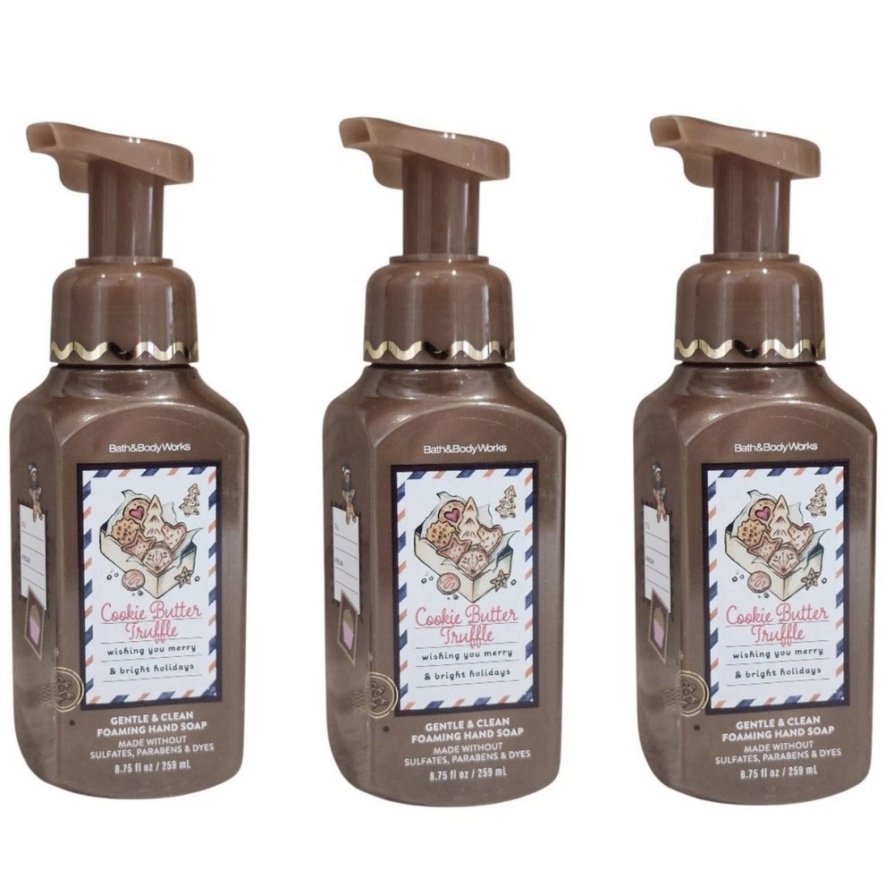 Bath & Body Works Cookie Butter Truffle Gentle Foaming Hand Soap ~ Set Of 3